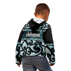 Kia Ora New Zealand Kid Hoodie Aotearoa Proud Maori Paua Shell Silver Fern - Aussie Hoodie