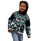 Kia Ora New Zealand Kid Hoodie Aotearoa Proud Maori Paua Shell Silver Fern - Aussie Hoodie