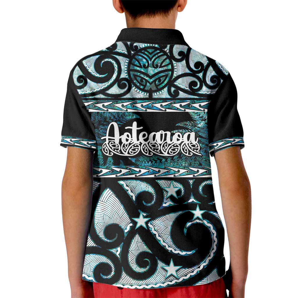 Kia Ora New Zealand Kid Polo Shirt Aotearoa Proud Maori Paua Shell Silver Fern - Aussie Hoodie