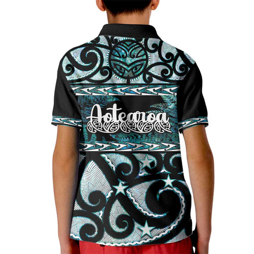 Kia Ora New Zealand Kid Polo Shirt Aotearoa Proud Maori Paua Shell Silver Fern - Aussie Hoodie