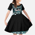 Kia Ora New Zealand Kid Short Sleeve Dress Aotearoa Proud Maori Paua Shell Silver Fern - Aussie Hoodie