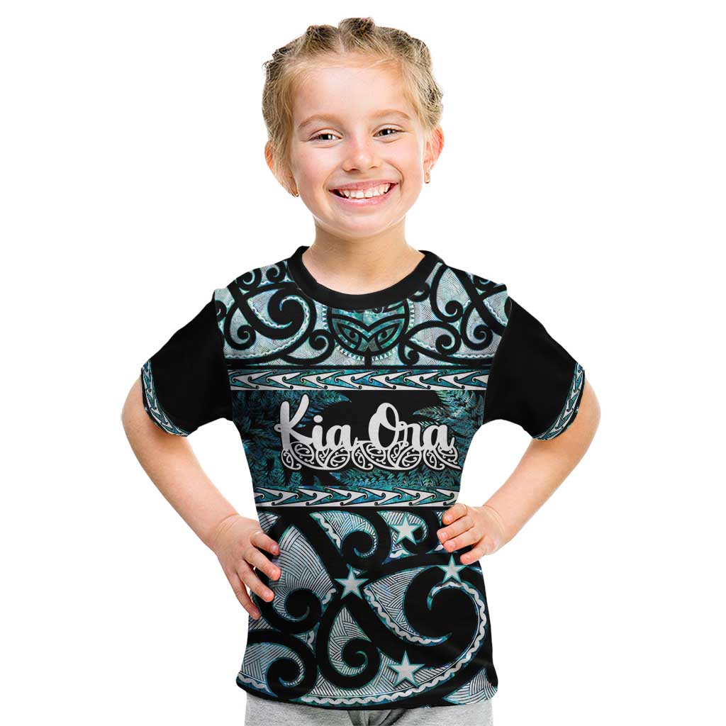 Kia Ora New Zealand Kid T Shirt Aotearoa Proud Maori Paua Shell Silver Fern - Aussie Hoodie