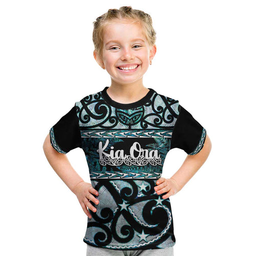 Kia Ora New Zealand Kid T Shirt Aotearoa Proud Maori Paua Shell Silver Fern - Aussie Hoodie