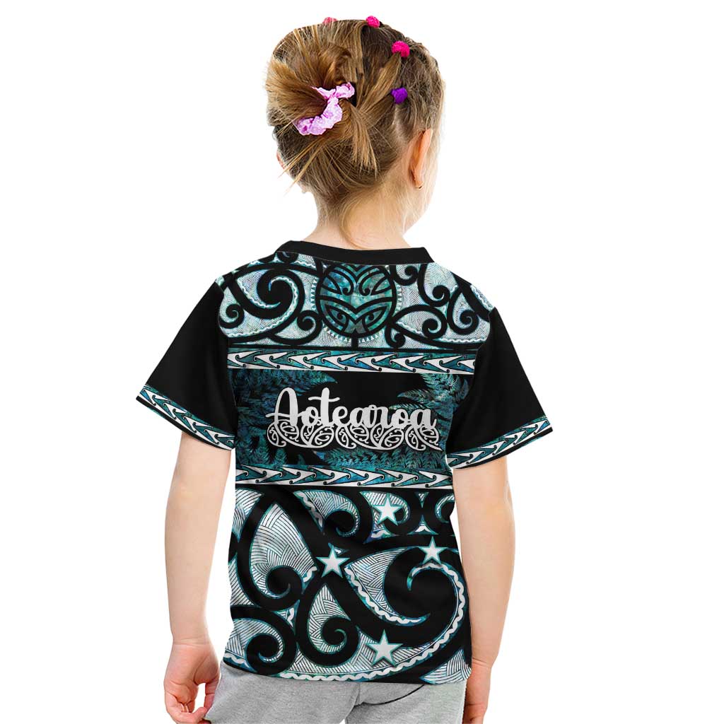 Kia Ora New Zealand Kid T Shirt Aotearoa Proud Maori Paua Shell Silver Fern - Aussie Hoodie