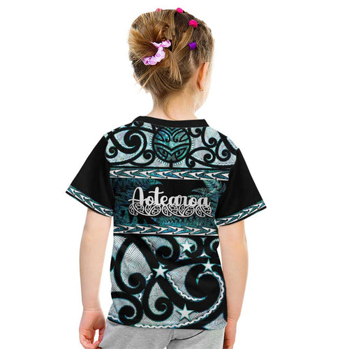 Kia Ora New Zealand Kid T Shirt Aotearoa Proud Maori Paua Shell Silver Fern - Aussie Hoodie
