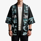 Kia Ora New Zealand Kimono Aotearoa Proud Maori Paua Shell Silver Fern - Aussie Hoodie