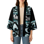 Kia Ora New Zealand Kimono Aotearoa Proud Maori Paua Shell Silver Fern - Aussie Hoodie