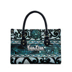 Kia Ora New Zealand Leather Bag Aotearoa Proud Maori Paua Shell Silver Fern - Aussie Hoodie