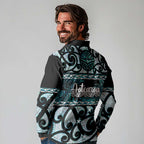 Kia Ora New Zealand Long Sleeve Polo Shirt Aotearoa Proud Maori Paua Shell Silver Fern - Aussie Hoodie