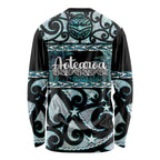 Kia Ora New Zealand Long Sleeve Shirt Aotearoa Proud Maori Paua Shell Silver Fern - Aussie Hoodie
