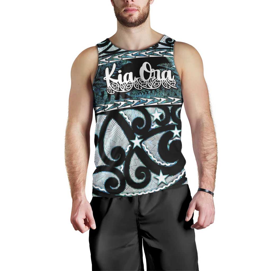 Kia Ora New Zealand Men Tank Top Aotearoa Proud Maori Paua Shell Silver Fern - Aussie Hoodie
