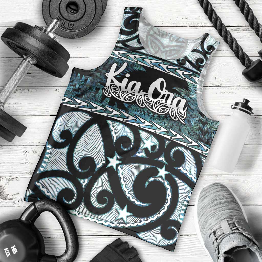 Kia Ora New Zealand Men Tank Top Aotearoa Proud Maori Paua Shell Silver Fern - Aussie Hoodie