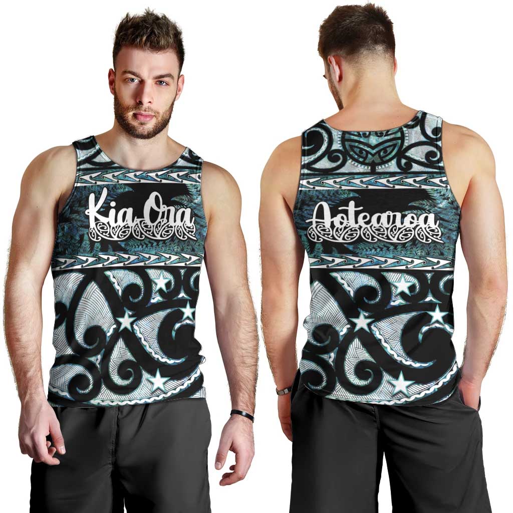 Kia Ora New Zealand Men Tank Top Aotearoa Proud Maori Paua Shell Silver Fern - Aussie Hoodie