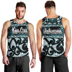 Kia Ora New Zealand Men Tank Top Aotearoa Proud Maori Paua Shell Silver Fern - Aussie Hoodie