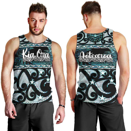 Kia Ora New Zealand Men Tank Top Aotearoa Proud Maori Paua Shell Silver Fern - Aussie Hoodie