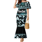 Kia Ora New Zealand Mermaid Dress Aotearoa Proud Maori Paua Shell Silver Fern - Aussie Hoodie