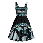 Kia Ora New Zealand Midi Dress Aotearoa Proud Maori Paua Shell Silver Fern - Aussie Hoodie