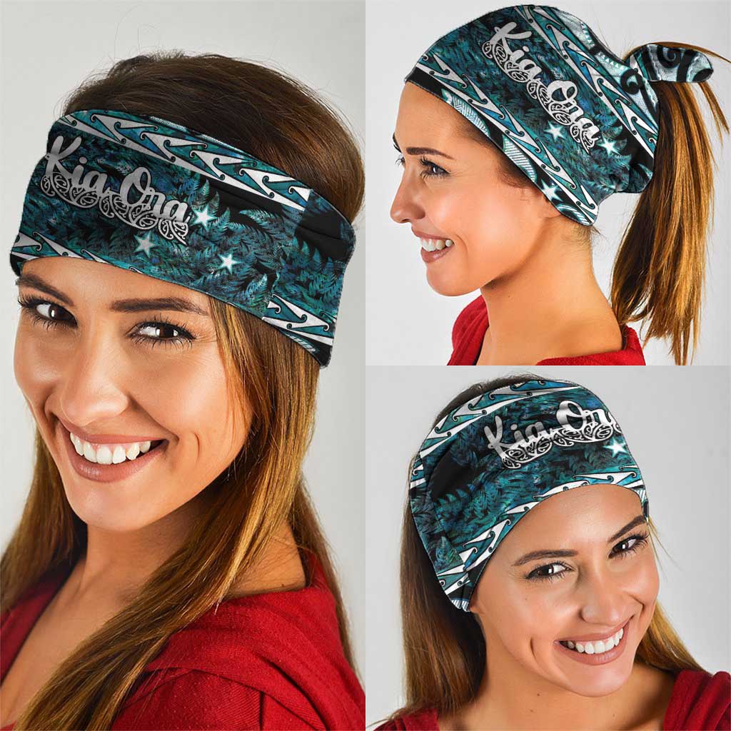 Kia Ora New Zealand Neck Gaiter Aotearoa Proud Maori Paua Shell Silver Fern - Aussie Hoodie