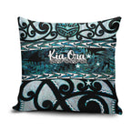 Kia Ora New Zealand Pillow Cover Aotearoa Proud Maori Paua Shell Silver Fern - Aussie Hoodie