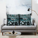 Kia Ora New Zealand Pillow Cover Aotearoa Proud Maori Paua Shell Silver Fern - Aussie Hoodie