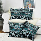 Kia Ora New Zealand Pillow Cover Aotearoa Proud Maori Paua Shell Silver Fern - Aussie Hoodie