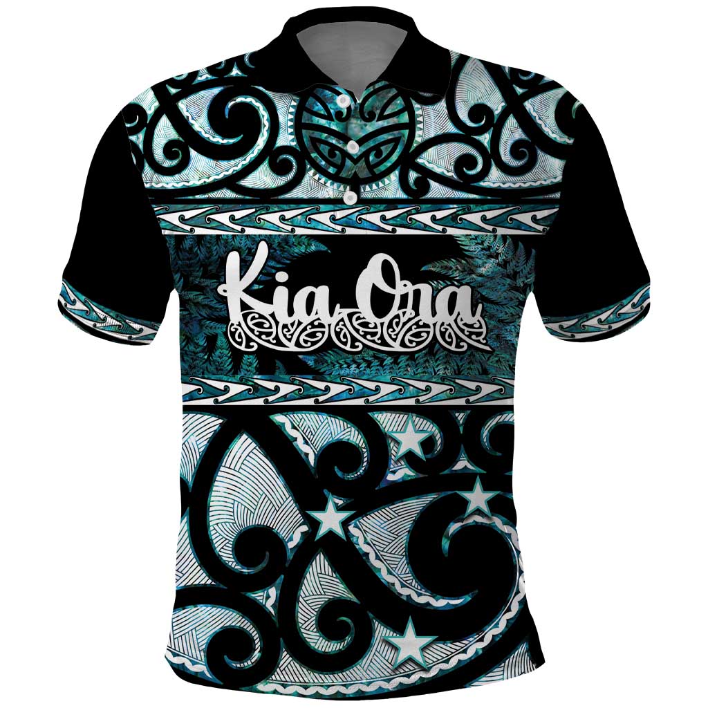 Kia Ora New Zealand Polo Shirt Aotearoa Proud Maori Paua Shell Silver Fern - Aussie Hoodie