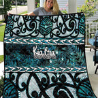 Kia Ora New Zealand Quilt Aotearoa Proud Maori Paua Shell Silver Fern - Aussie Hoodie