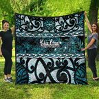Kia Ora New Zealand Quilt Aotearoa Proud Maori Paua Shell Silver Fern - Aussie Hoodie