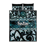 Kia Ora New Zealand Quilt Bed Set Aotearoa Proud Maori Paua Shell Silver Fern - Aussie Hoodie