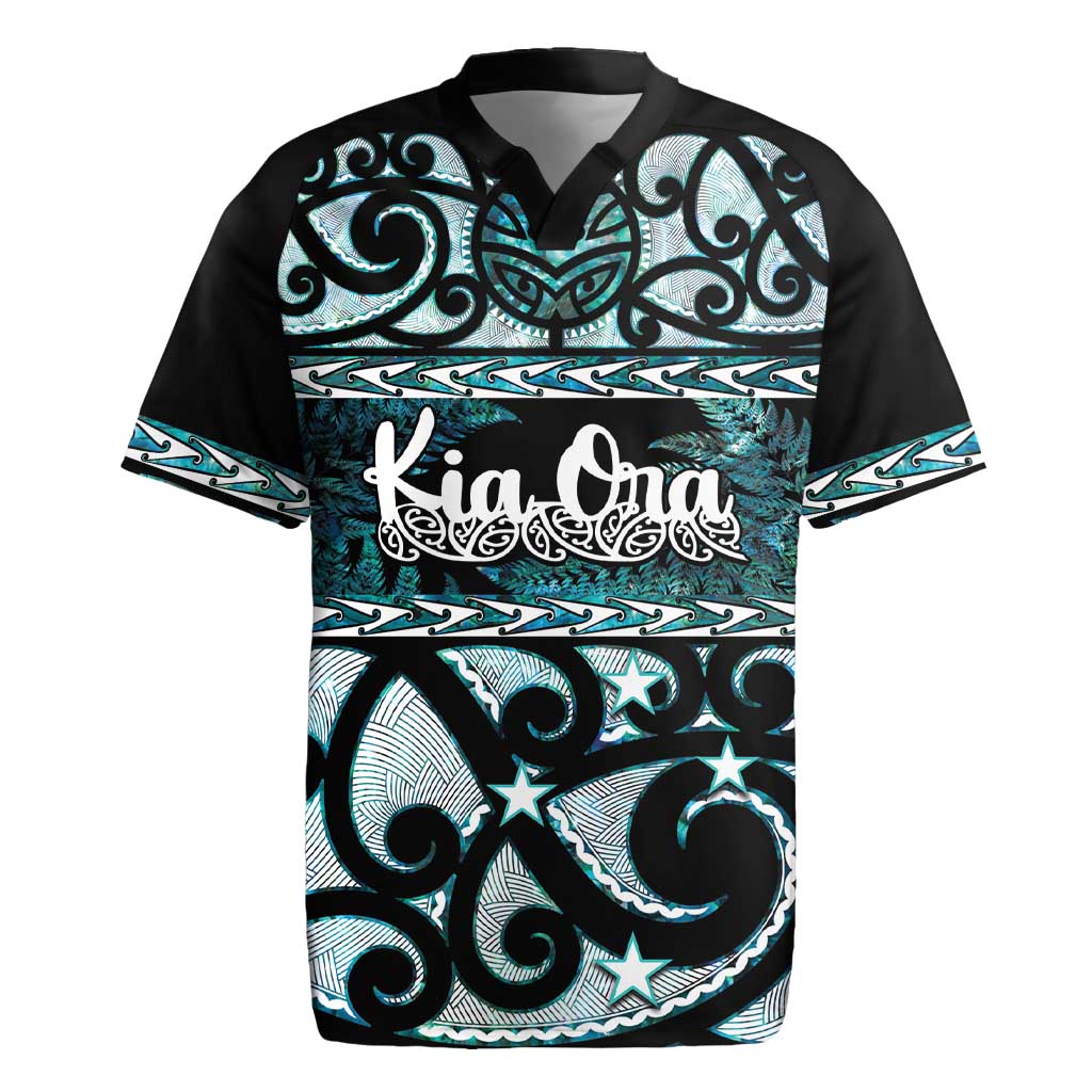 Kia Ora New Zealand Rugby Jersey Aotearoa Proud Maori Paua Shell Silver Fern - Aussie Hoodie