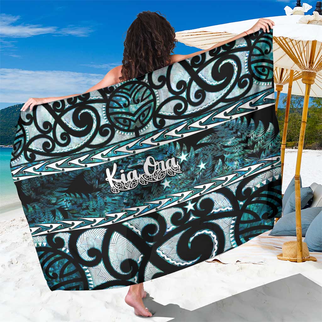 Kia Ora New Zealand Sarong Aotearoa Proud Maori Paua Shell Silver Fern - Aussie Hoodie
