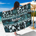 Kia Ora New Zealand Sarong Aotearoa Proud Maori Paua Shell Silver Fern - Aussie Hoodie