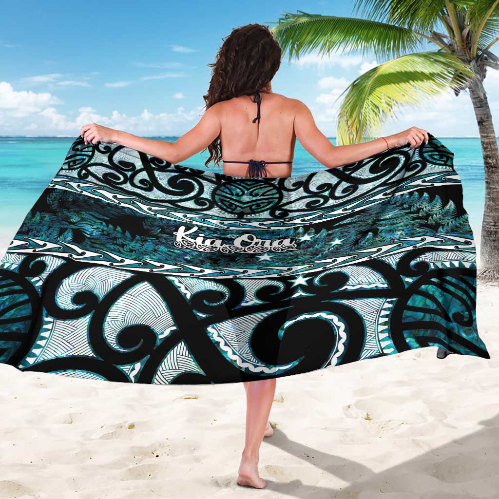 Kia Ora New Zealand Sarong Aotearoa Proud Maori Paua Shell Silver Fern - Aussie Hoodie