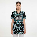 Kia Ora New Zealand Scrub Top Aotearoa Proud Maori Paua Shell Silver Fern - Aussie Hoodie