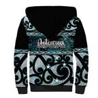 Kia Ora New Zealand Sherpa Hoodie Aotearoa Proud Maori Paua Shell Silver Fern - Aussie Hoodie