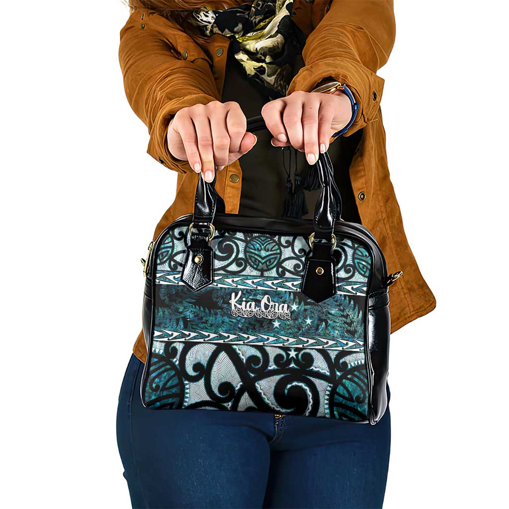 Kia Ora New Zealand Shoulder Handbag Aotearoa Proud Maori Paua Shell Silver Fern - Aussie Hoodie
