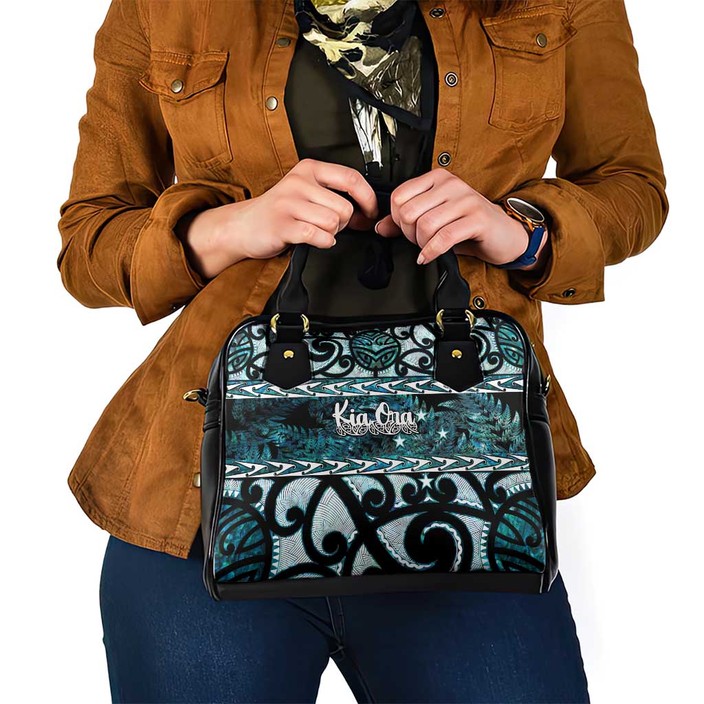 Kia Ora New Zealand Shoulder Handbag Aotearoa Proud Maori Paua Shell Silver Fern - Aussie Hoodie