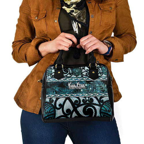 Kia Ora New Zealand Shoulder Handbag Aotearoa Proud Maori Paua Shell Silver Fern - Aussie Hoodie