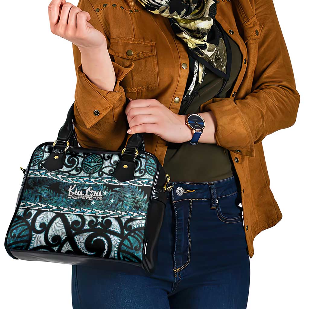 Kia Ora New Zealand Shoulder Handbag Aotearoa Proud Maori Paua Shell Silver Fern - Aussie Hoodie
