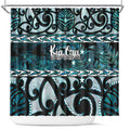 Kia Ora New Zealand Shower Curtain Aotearoa Proud Maori Paua Shell Silver Fern - Aussie Hoodie