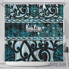 Kia Ora New Zealand Shower Curtain Aotearoa Proud Maori Paua Shell Silver Fern - Aussie Hoodie