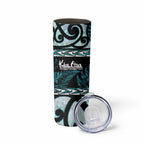 Kia Ora New Zealand Skinny Tumbler Aotearoa Proud Maori Paua Shell Silver Fern - Aussie Hoodie