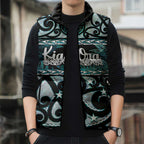 Kia Ora New Zealand Sleeveless Puffer Jacket Aotearoa Proud Maori Paua Shell Silver Fern - Aussie Hoodie