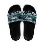 Kia Ora New Zealand Slide Sandals Aotearoa Proud Maori Paua Shell Silver Fern - Aussie Hoodie