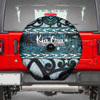 Kia Ora New Zealand Spare Tire Cover Aotearoa Proud Maori Paua Shell Silver Fern - Aussie Hoodie