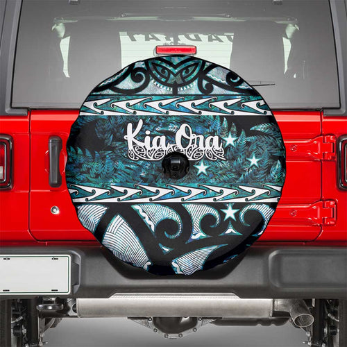 Kia Ora New Zealand Spare Tire Cover Aotearoa Proud Maori Paua Shell Silver Fern - Aussie Hoodie