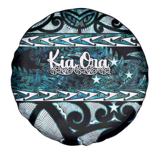 Kia Ora New Zealand Spare Tire Cover Aotearoa Proud Maori Paua Shell Silver Fern - Aussie Hoodie