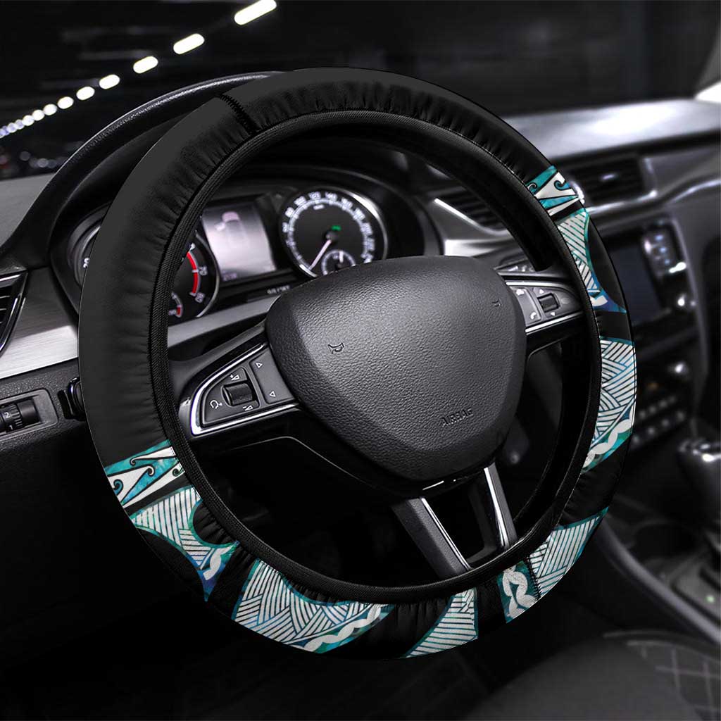 Kia Ora New Zealand Steering Wheel Cover Aotearoa Proud Maori Paua Shell Silver Fern - Aussie Hoodie