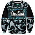 Kia Ora New Zealand Sweatshirt Aotearoa Proud Maori Paua Shell Silver Fern - Aussie Hoodie
