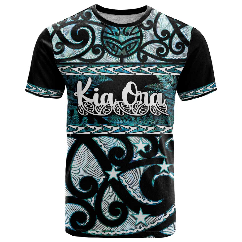 Kia Ora New Zealand T Shirt Aotearoa Proud Maori Paua Shell Silver Fern - Aussie Hoodie